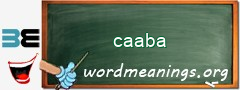 WordMeaning blackboard for caaba
